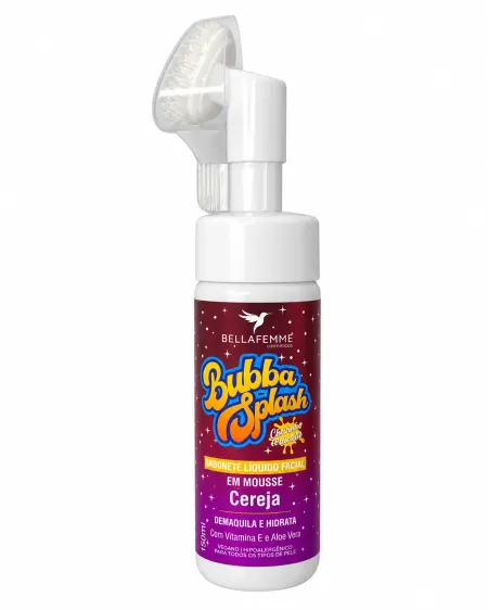 Sabonete Líquido Facial em Mousse Bubba Splash Cereja - Bella Femme Cosméticos 150ml