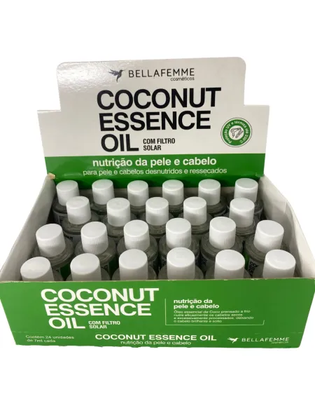 Sérum Facial e Capilar Coconut Essence Oil Box C/24Unid -Bella Femme