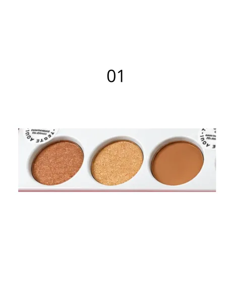 Trio Blush, Iluminador e Contorno- Mahav