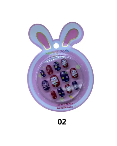 Unhas Infantis Autoadesivas REF: FM007 - Femme Paris Kids