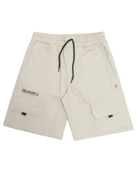 Bermuda Fire Cargo Sarja Bolso Front Premium Design Elastano (Areia)