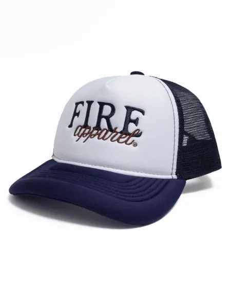 Boné FIRE Trucker Classic  (Azul Marinho/Branco)