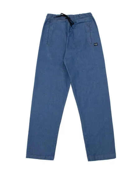 Calça Baggy Jeans Fire Small Logo (Azul)