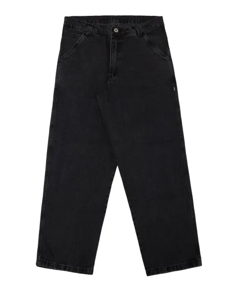 Calça Big Jeans Fire Reta Premium Star Lettering (Black Jeans)
