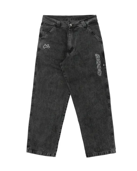 Calça Big Jeans Fire Reta Premium Vertical Freestyle (Estonada)