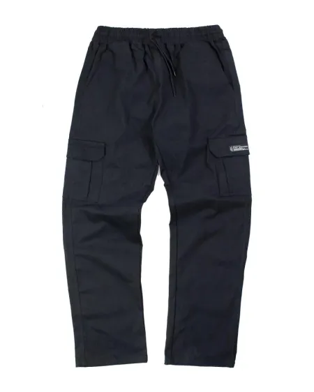 Calça Cargo Sarja Fire Reta  (Preta)