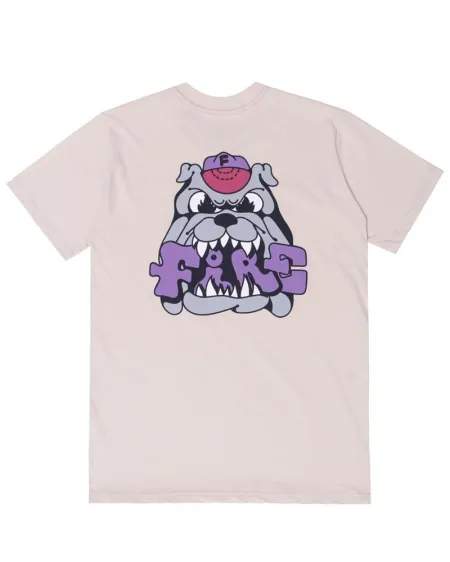 Camiseta Básica Fire Angry Dog (Creme)