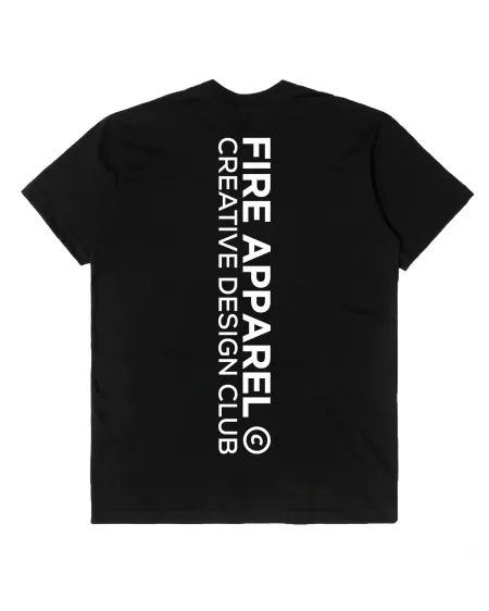 Camiseta Básica Fire Basic Design Club (Preto)