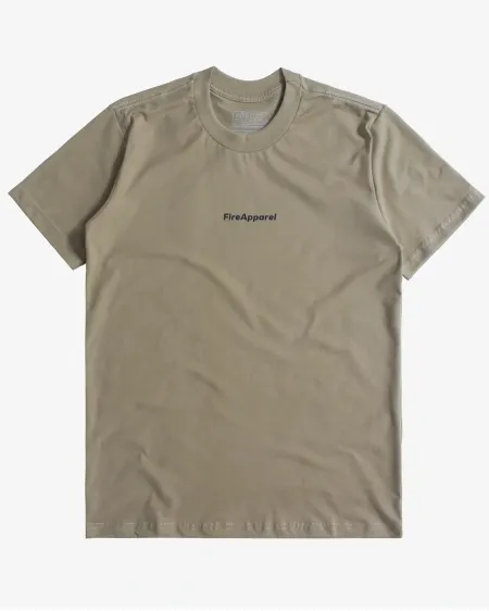 Camiseta Básica Fire Basic Logo  (Bege)