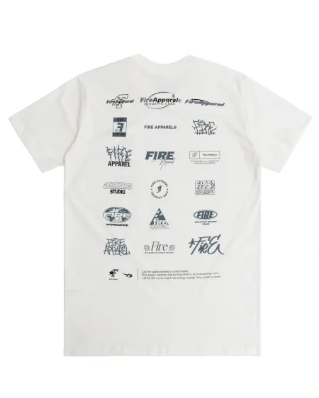 Camiseta Básica Fire Brand Archive (OffWhite)