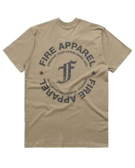 Camiseta Básica Fire Creative Team Established (Bege)