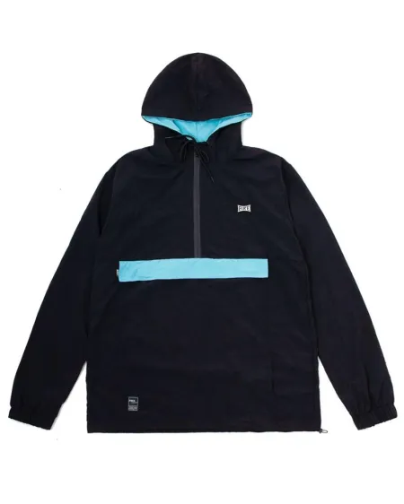 Corta Vento FIRE Anorak Taslan Square Logo  (Preto/Azul Claro)