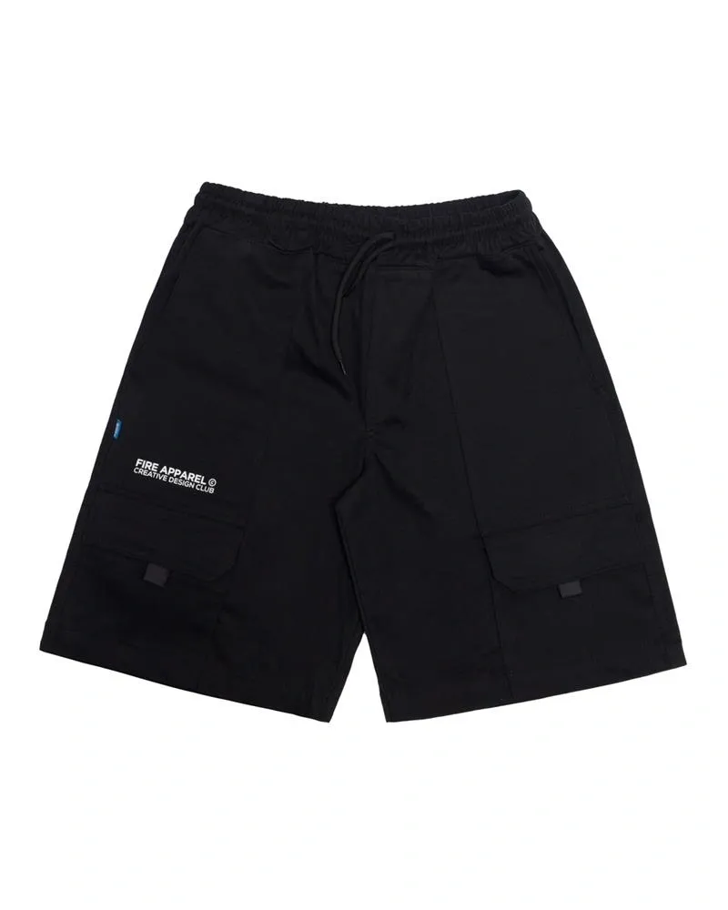Bermuda Fire Cargo Sarja Bolso Front Premium Design Elastano (Preta)