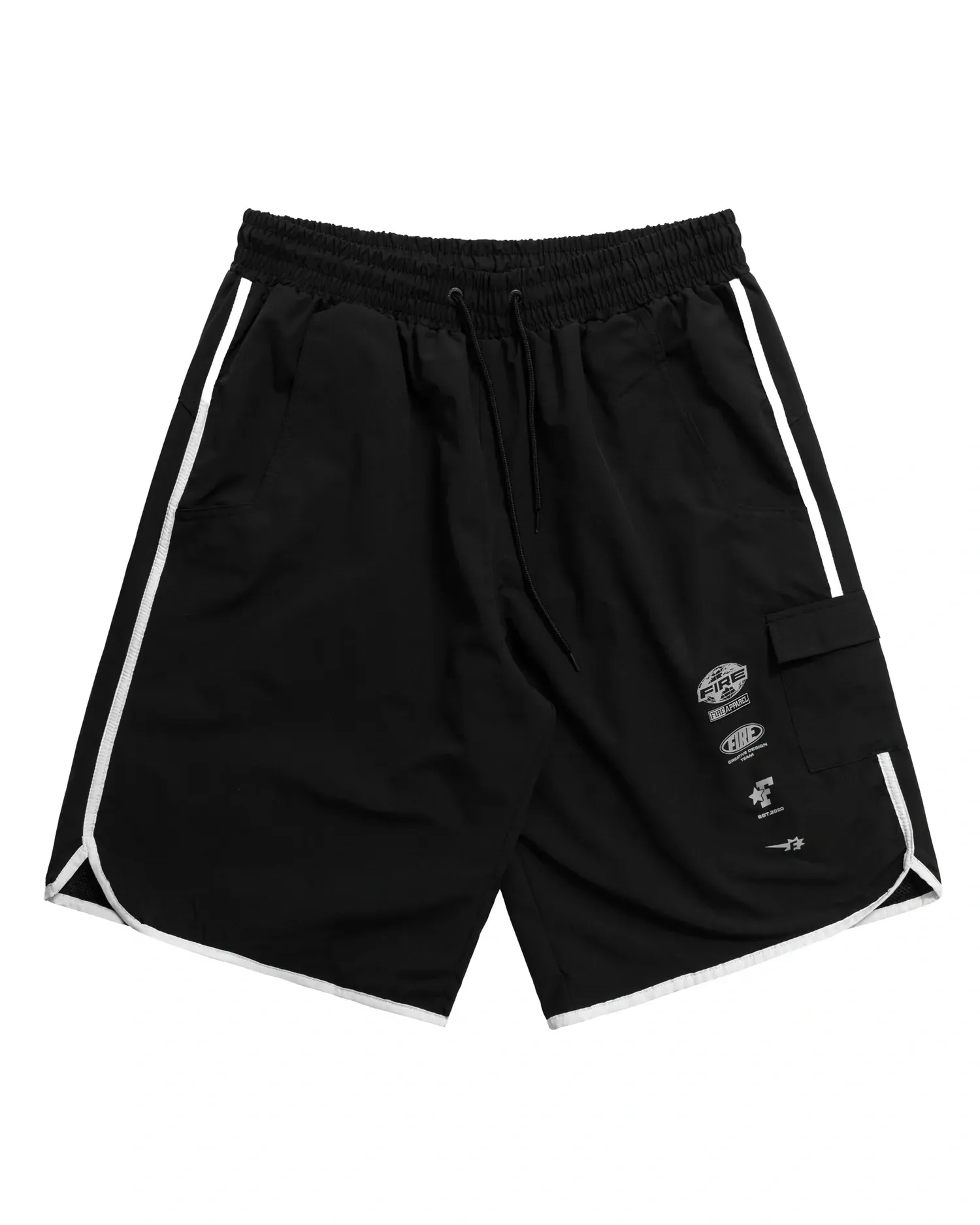 Bermuda Fire Tactel Forrada Logos (Preto)
