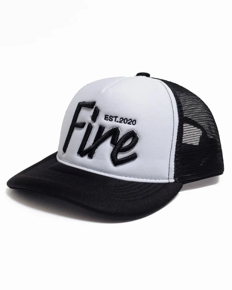 Boné FIRE Trucker Est. 2020 (Preto/Branco)
