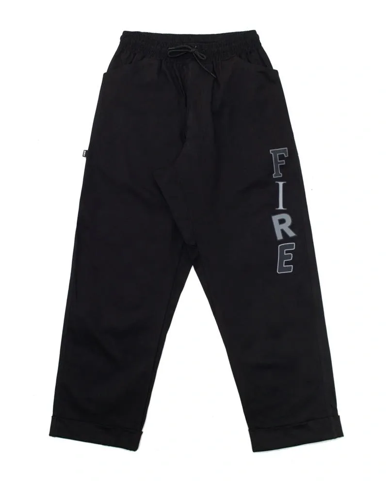 Calça Baggy Sarja Fire Random Letters  (Preta)