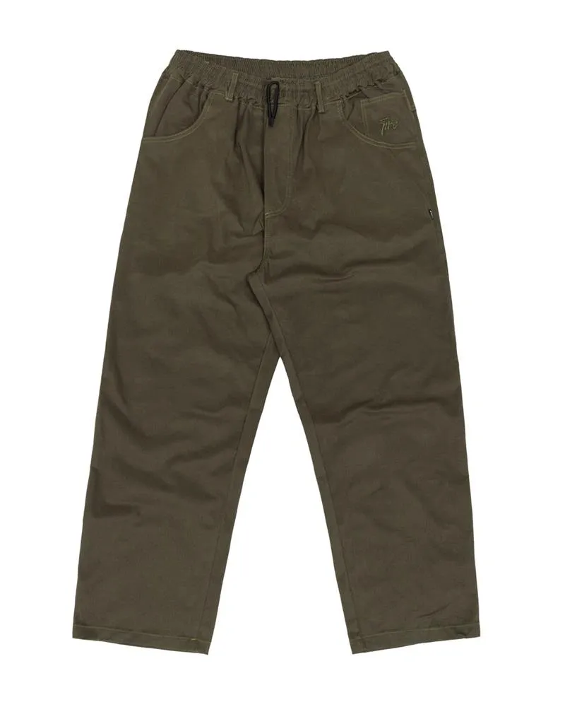 Calça Big Sarja Fire Express Your Art   (Verde Musgo)