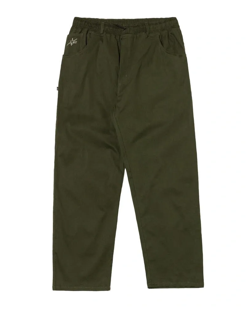 Calça Big Throw Sarja Cyber Essence   (Verde Musgo)