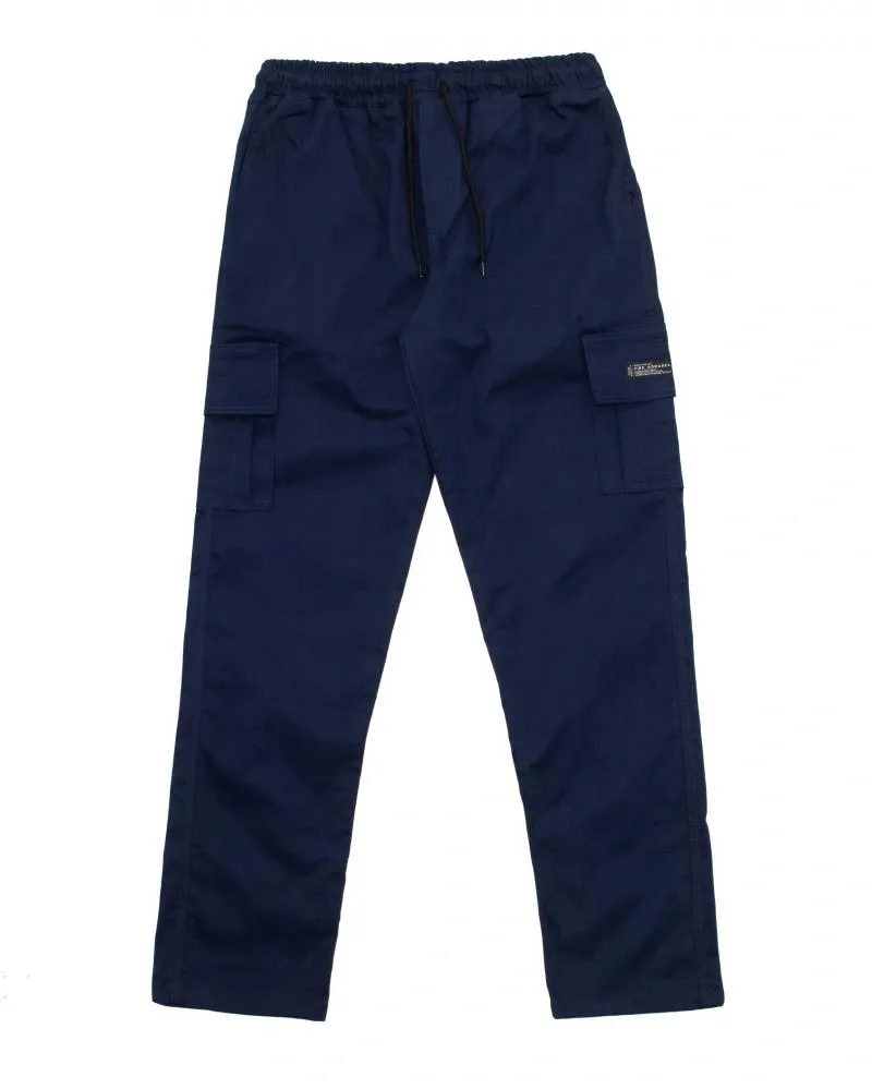Calça Cargo Sarja Fire Reta   (Azul Marinho)