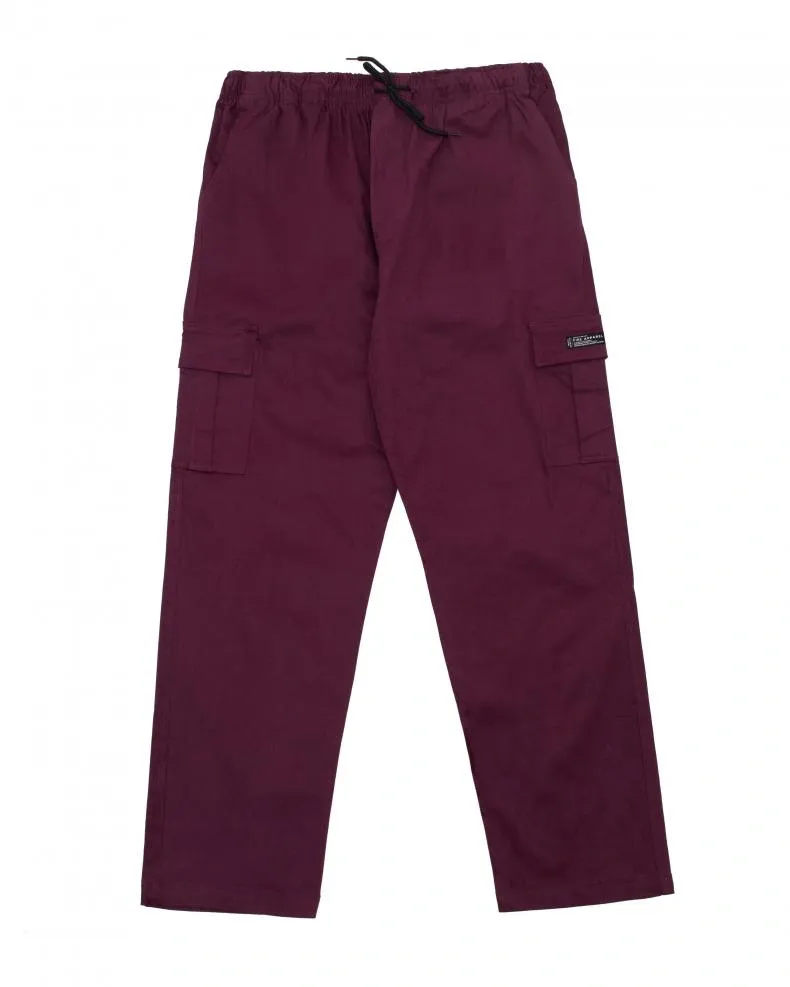 Calça Cargo Sarja Fire Reta  (Vinho)