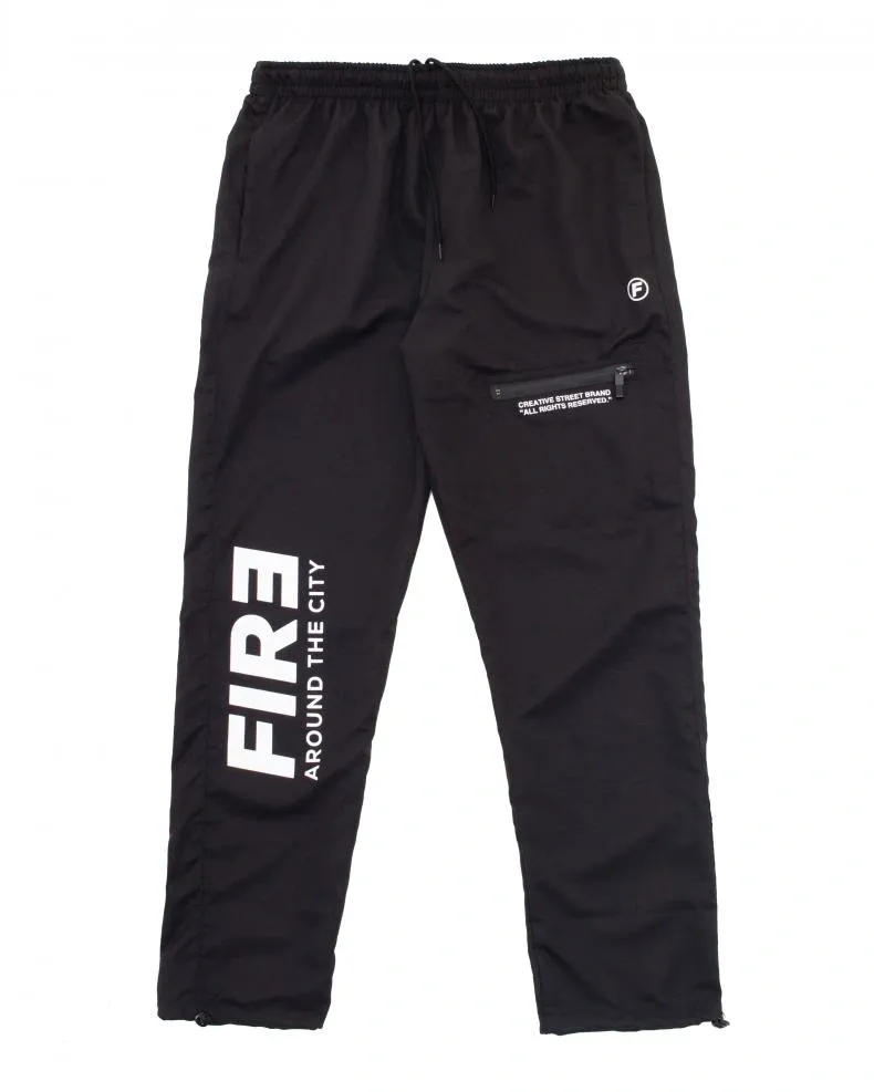 Calça Ripstop Fire  F Logo Apparel (Preto\Tag Branco)