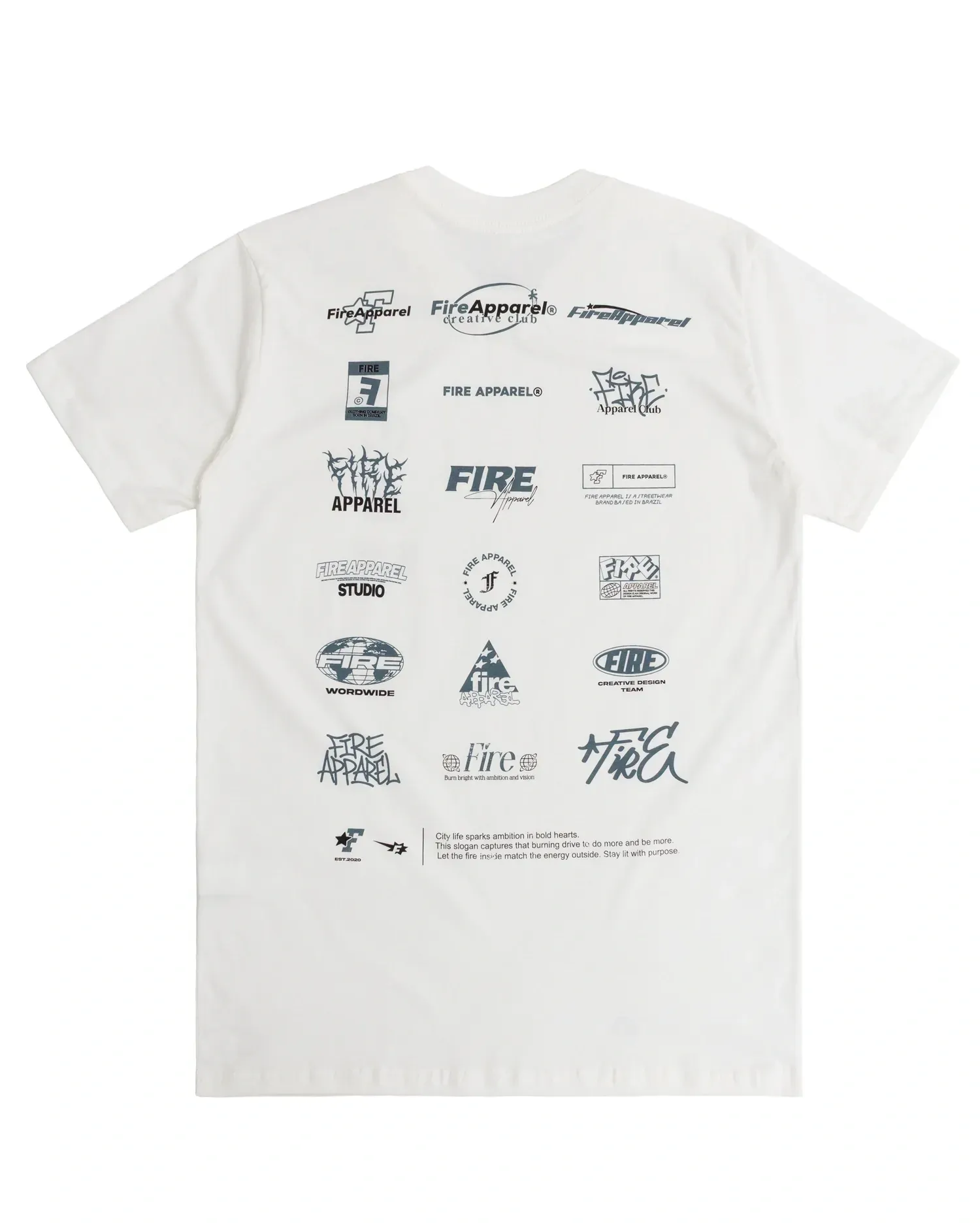 Camiseta Básica Fire Brand Archive (OffWhite)