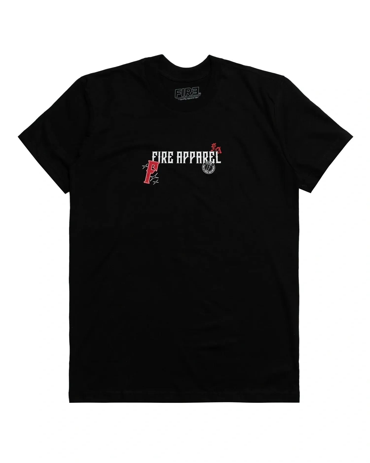 Camiseta Básica Fire Gotic N College (Preto)