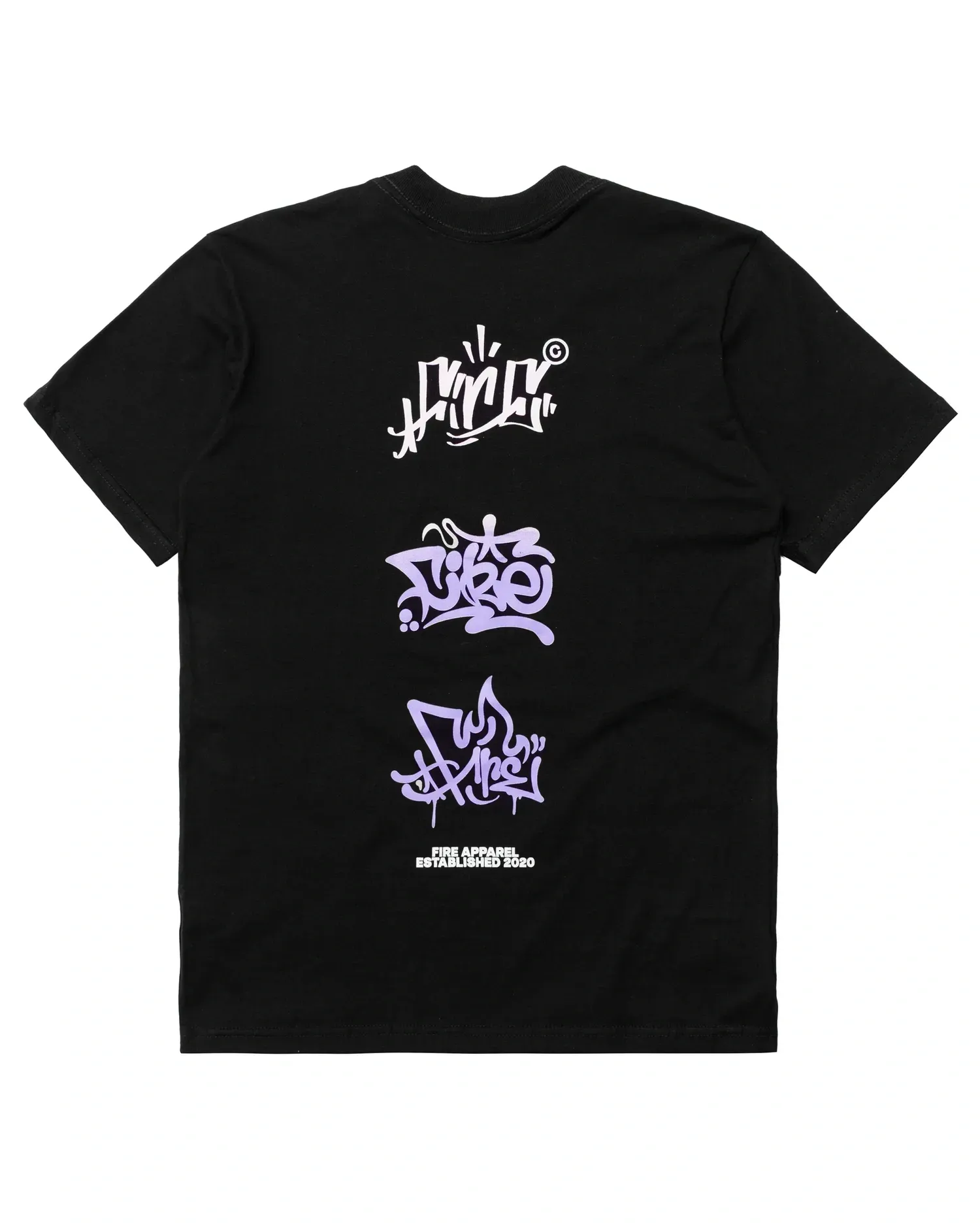 Camiseta Básica Fire Gradient Tags (Preto)