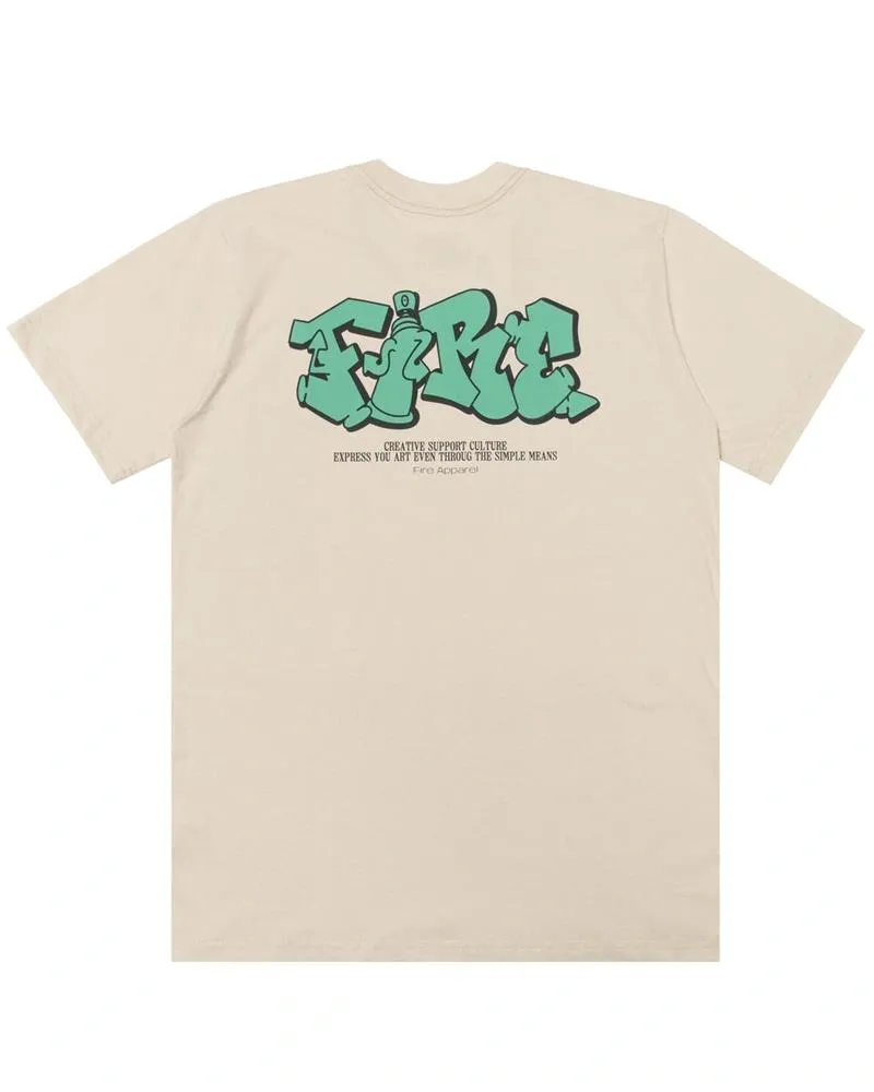 Camiseta Básica Fire Old Style Spray (Creme)