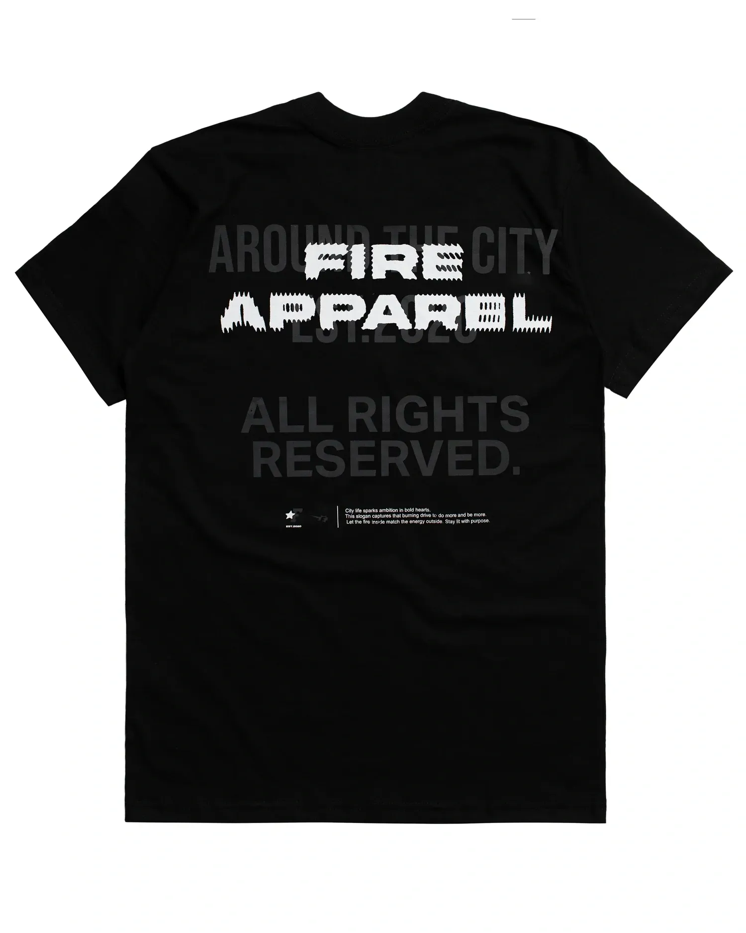 Camiseta Básica Fire Radial Noise (Preto)