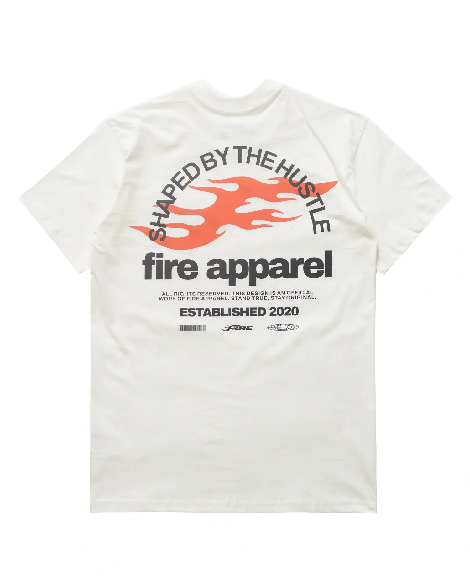 Camiseta Básica Fire Shaped By The Hustle (Offwhite)