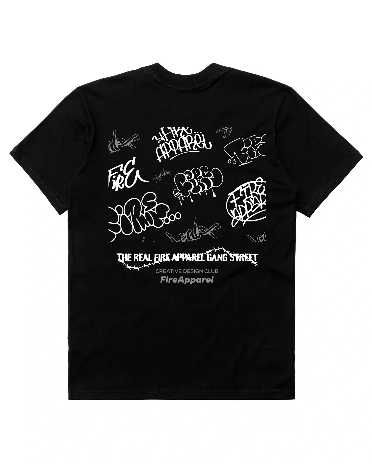 Camiseta Básica Fire Tag Collection (Preto)