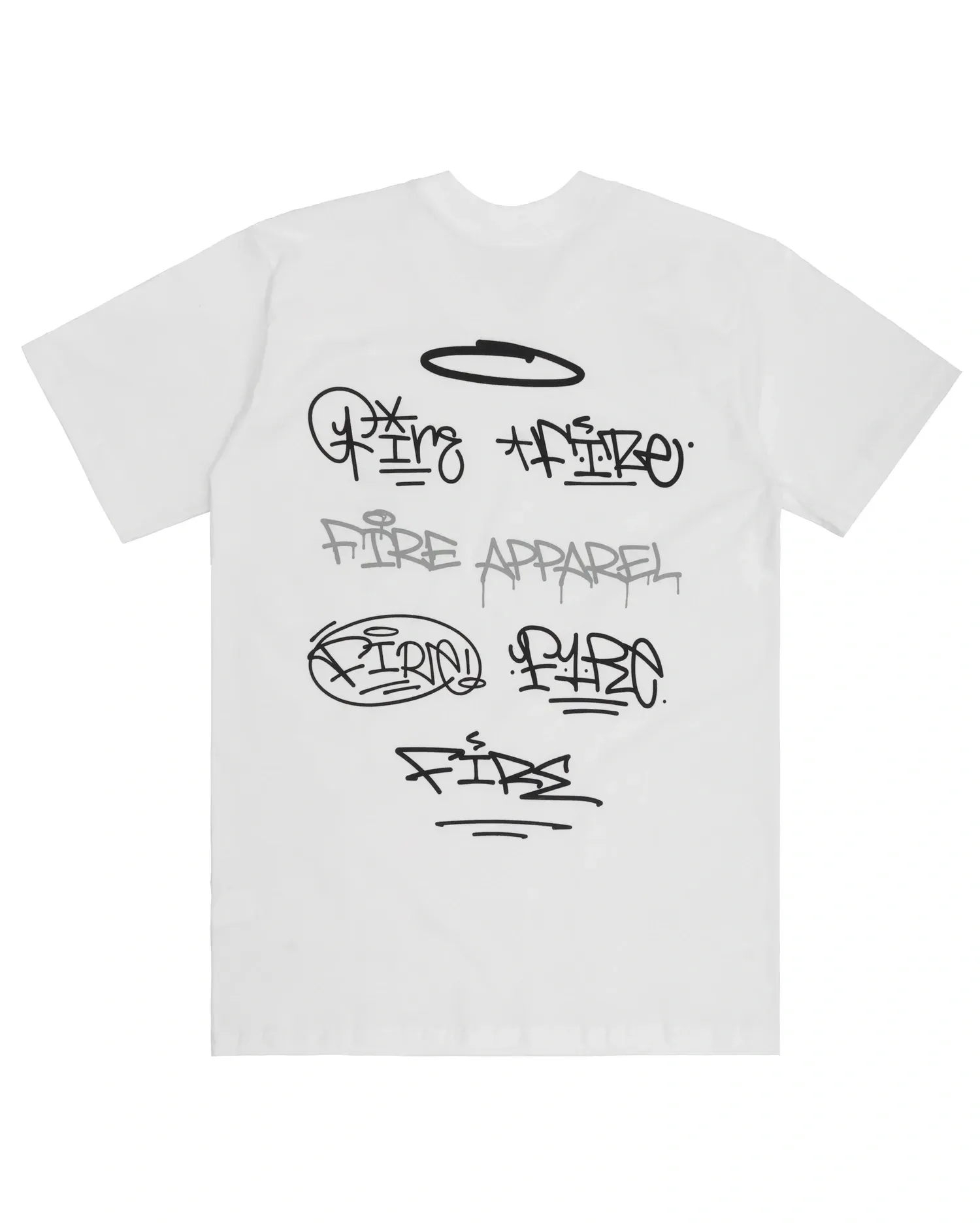 Camiseta Básica Fire Urban Script Tags (OffWhite)