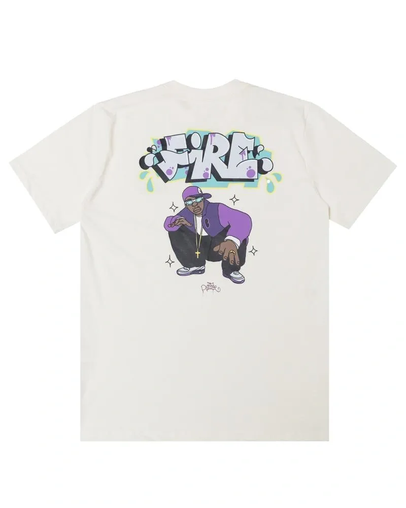 Camiseta Básica Fire X Poisé Gangster Drip (Offwhite)