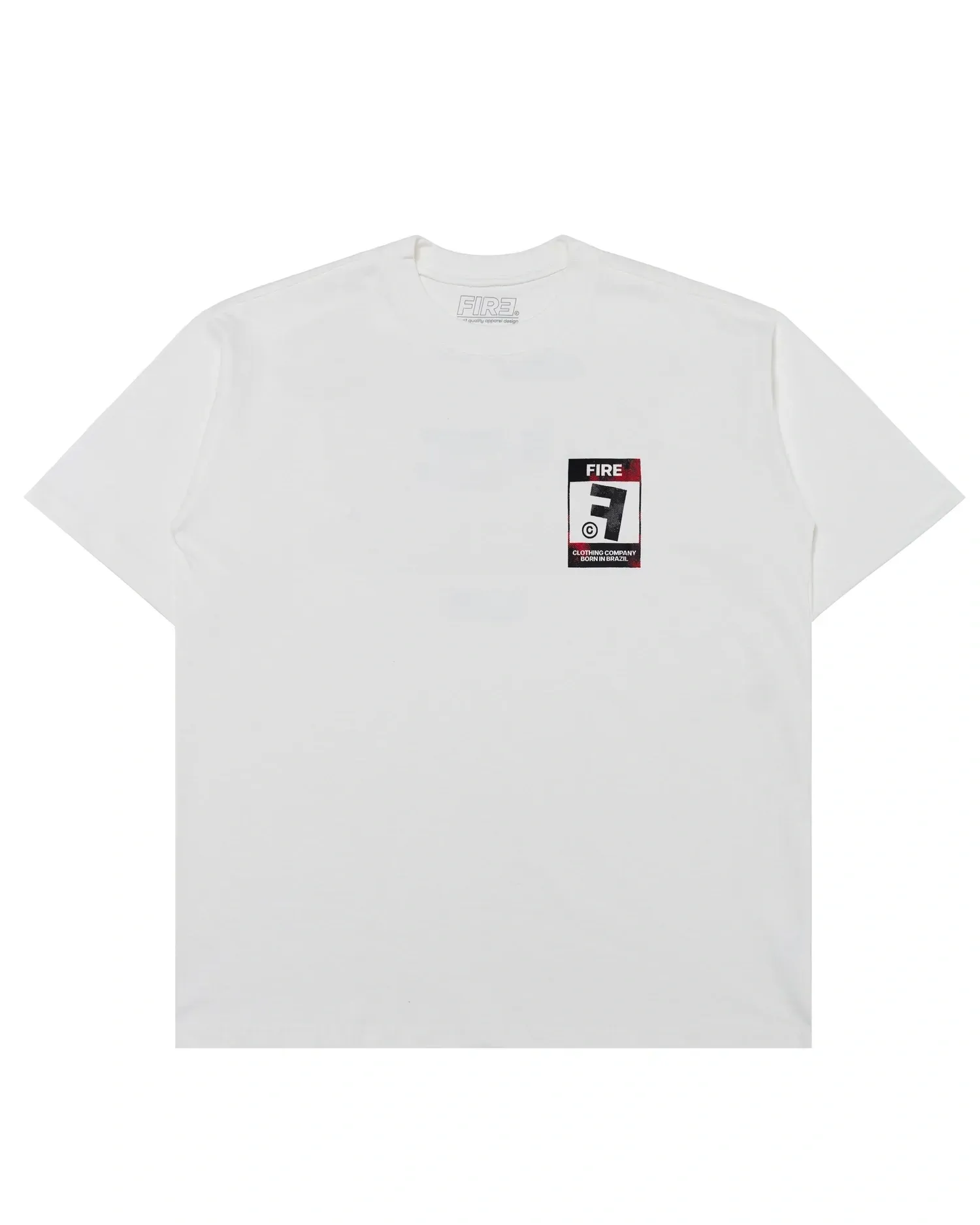 Camiseta Oversized Fire Square Clothing (Offwhite)