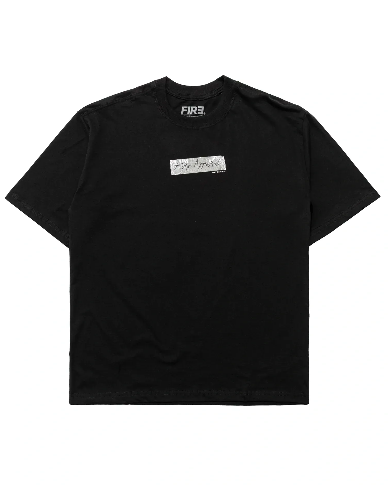 Camiseta Oversized Silver Tape (Preto)