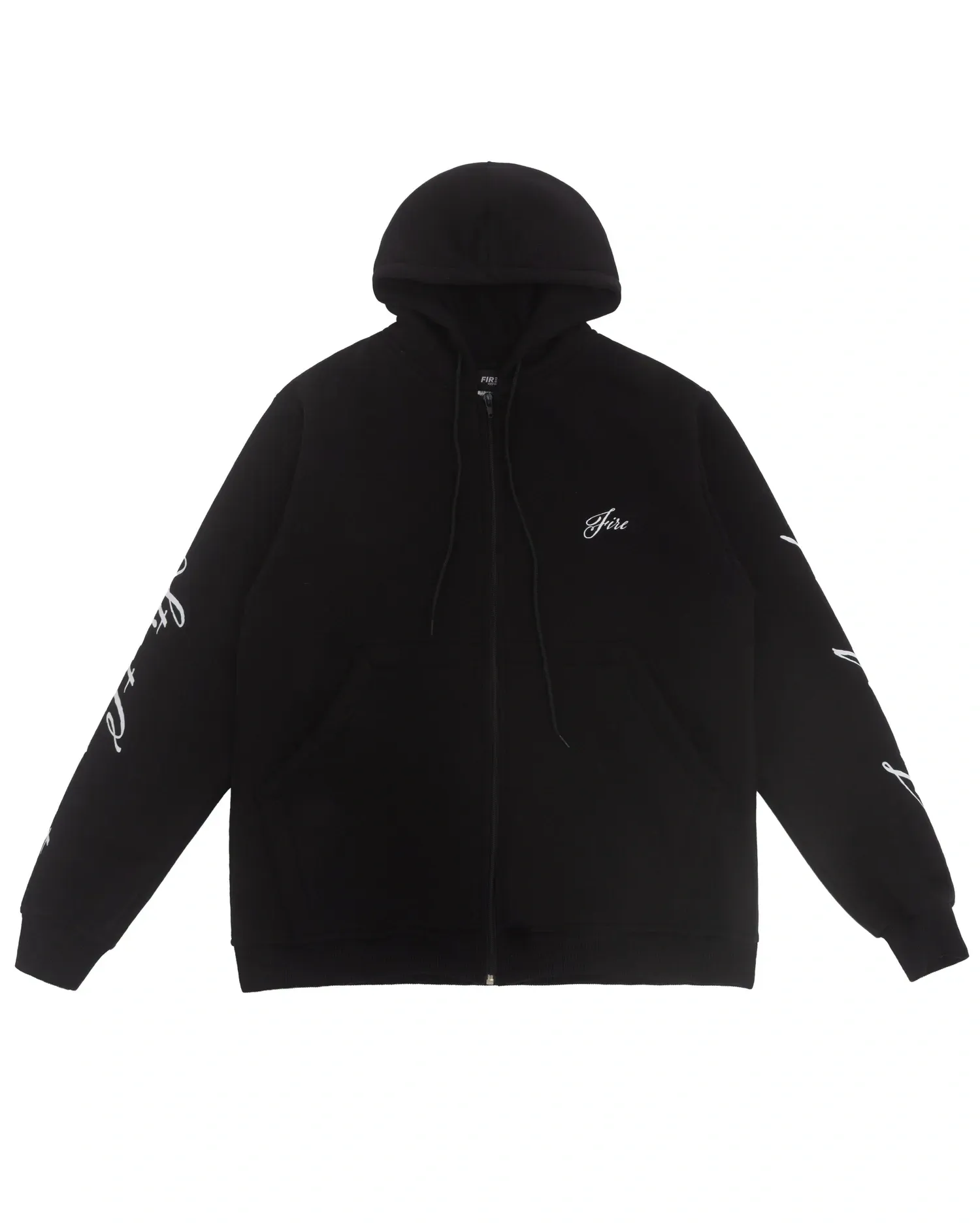 Moletom Zíper FIRE Arm Lettering (Preto)