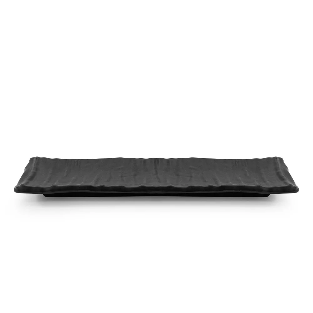 Travessa Sushi Retangular Preta 32x10cm Melamina 100% Profissional GX5381 - Mix