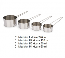 Conjunto Xícaras Medidoras Inox 4 Peças - Brinox