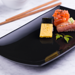 Bandeja Rasa Preto Oriental 12x22 cm - Germer