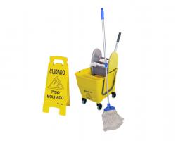 Carrinho Mop Kit 1 Amarelo NYKT01 - Bralimpia