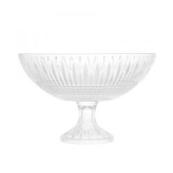 Centro de Mesa de Cristal com Pé Queen Ø 30cm x 19cm - Wolff
