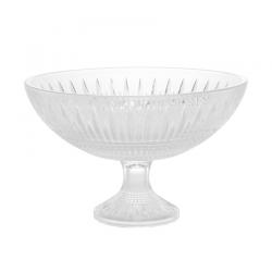 Centro de Mesa de Cristal com Pé Queen Ø 30cm x 19cm - Wolff