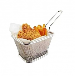 Cesto De Servir Fritura M Inox  13 x 11 cm- Grassoeti