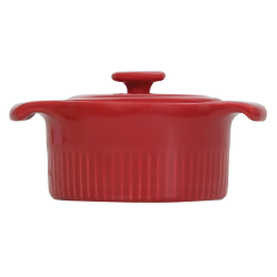 Cocote Mini Caçarola Com Tampa Assar e Servir Vermelha 10x cm 210 ml - Germer