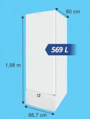 Freezer Vertical Tripla-Ação Porta Cega 569 Litros - Fricon