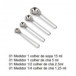 Kit Colher Medidora Em Aço Inox 4 Peças - Brinox