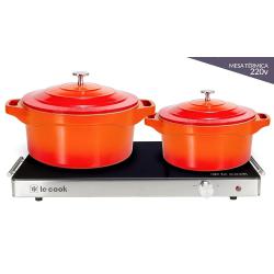 Mesa Térmica Quente Em Vidro Temperado 60x41x6cm 220v LC1701 - Le Cook