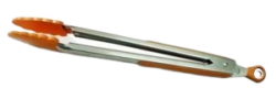 Pegador Inox Ponta De Silicone Laranja 27 cm - Bono