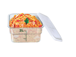 Pote Com Tampa Transparente 2Litros 19x19x9cm - Plasticom